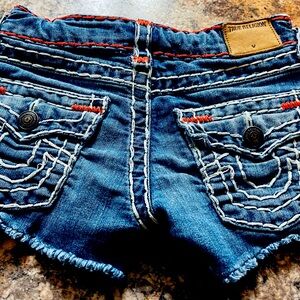 Girls true religion shorts size 5